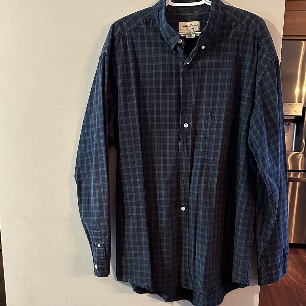 Eddie Bauer long sleeve button down, good condition small spot on rear left